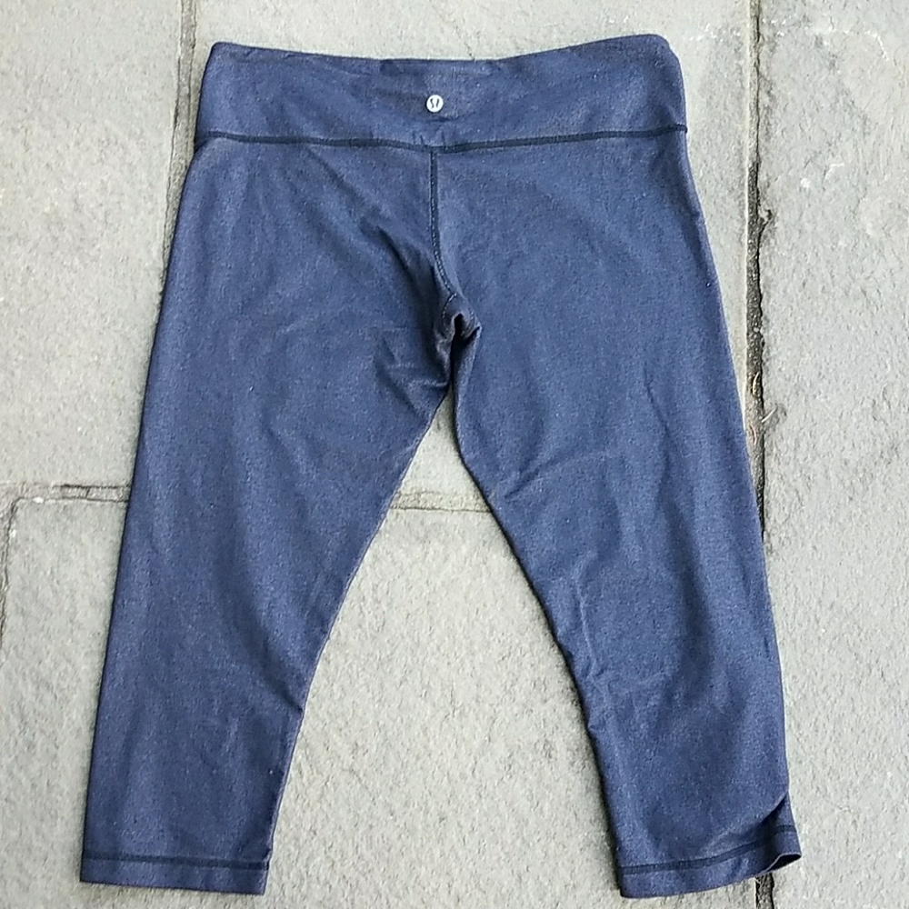 Lululemon wunder under denim crop leggings